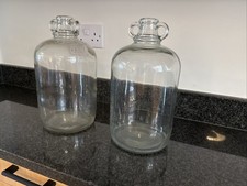 Pair of large clear glass