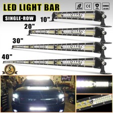Ultra thin 10"20" 30" 40" LED Work Light Bar Flood Combo Beam Driving Single Row