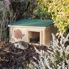 Garden Life Hedgehog House Wooden Roof Nature Hibernation Box Shelter Home Nest