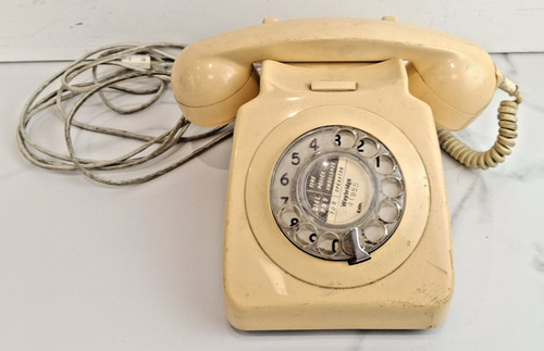 Vintage cream rotary - cream, dial