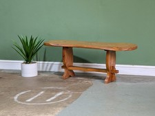 Vintage Live Edge Bench Seat Stool English Elm Rustic Country Farmhouse.