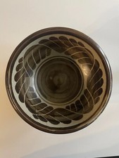 Manner of Bernard Leach - Large Bowl Dark Brown Rope Design, St. Ives Pottery