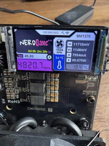 Nerdqaxe rev 1 6th - nerdqaxe++, 6th/s