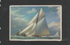 Postcard-Britannia-Built 1893-Royal Racing Yacht Rounding Fastnet Rock-From Oil