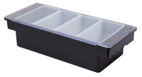Black plastic compartment - black, 4