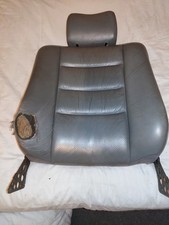 MERCEDES BENZ W126 W124 FRONT SEAT HEADREST BACK LEATHER GREY