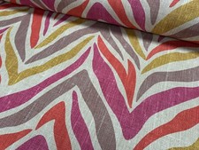Pink Zebra Linen Look Print
