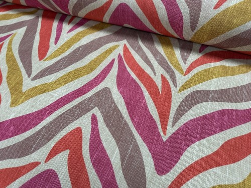 Pink zebra linen - pink,