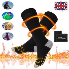 Electric Heated Socks Rechargeable 5V 5000mAh Battery Unisex Winter Foot Warmer!