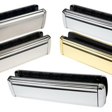 Stainless Steel Letter Box 12" Inch Sprung Plate Set 42/80 UPVC Door Coastline