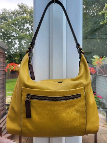 Fossil mustard genuine leather - mustard,