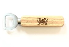 Welsh Dragon Engraved Wooden Bottle Opener Gift