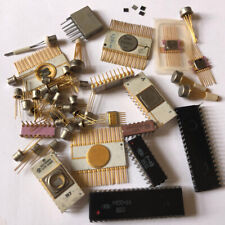 Vintage USSR Electroinic Components Transistors, Integrated Circuits Gold Plated