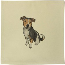 40cm x 40cm 'Jack Russell Terrier' Canvas Cushion Cover (CV00022230)