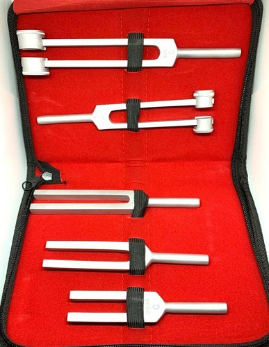 5pc aluminum tuning fork set - aluminum,
