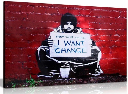 Banksy keep coins want - banksy,