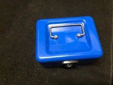 6" inch Small Key Lock Petty Cash / Piggy Bank Money Box Tin Safe Pink Lockable