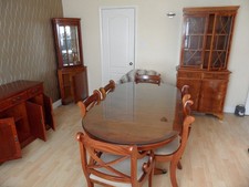 YEW REPRODUCTION DINING SUITE