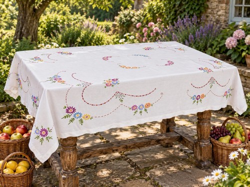 Vintage hand embroidered - hand,