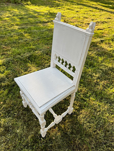 Vintage french white wooden - vintage,