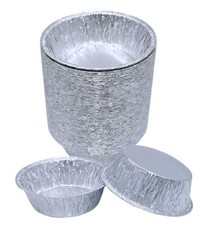 1000 x DEEP ROUND FOIL PIE DISHES FRUIT CAKE CASES TIN CHRISTMAS PIE BAKING 