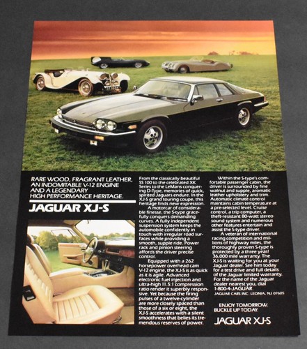 1986 print jaguar v 12 - 1986, ad
