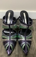 Zara Womens Metallic Python