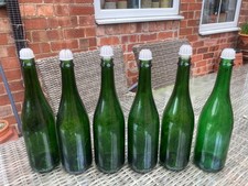 Green sparkling wine bottles x