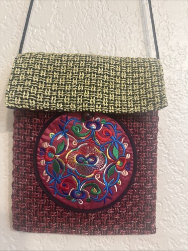 Vintage boho embroidered patch - vintage,