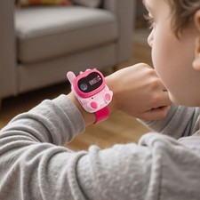 2PCS Kid Walkie Talkie Watch Rechargeable with Compass for Outdoor Toy Gift Pink