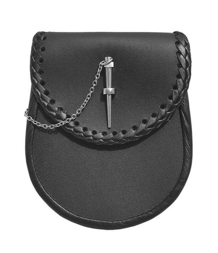 New black leather jacobite - leather,