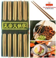 10 pairs Bamboo Chopsticks Sushi Chinese 23cm Oriental Food Chop Stick Reusable