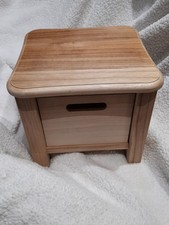 Wooden Step Stool with Storage