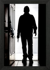 Intruder with Buck Knife Framed Wall Art Poster Canvas Print Picture