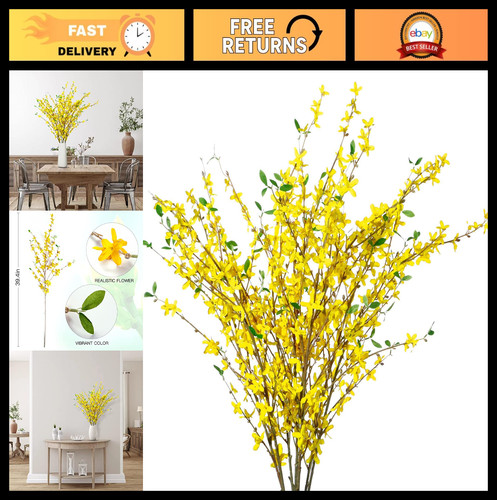 Pcs yellow faux forsythia - 4,
