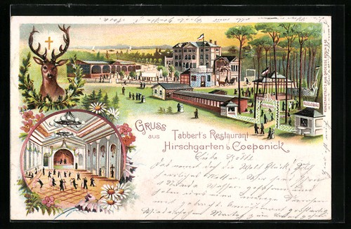 Lithograph hirschgarten - lithograph, /