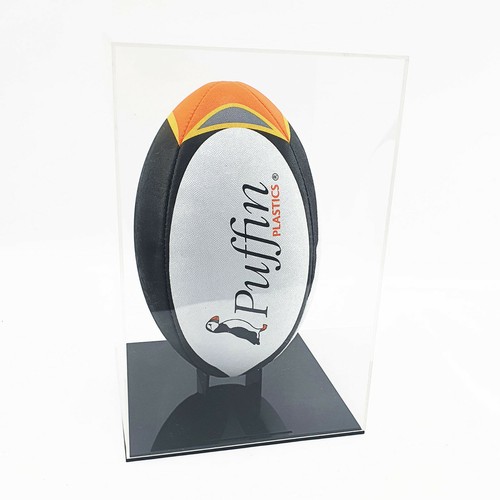Rugby ball display case deluxe - ball,