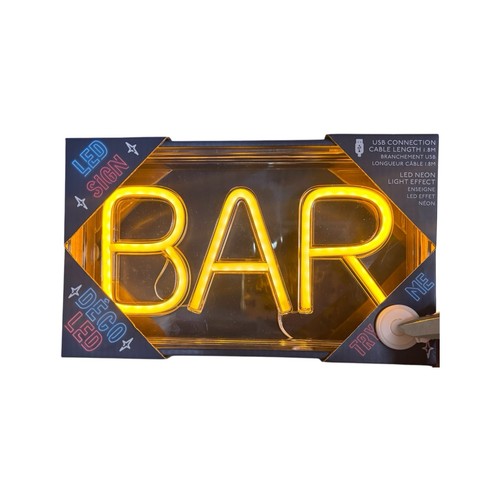 Bar led neon sign - ‘bar’,