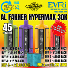 Al Fakher Hypermax 30K Prefilled Pod Kit | Refillable & Rechargeable | MTL E-Cig