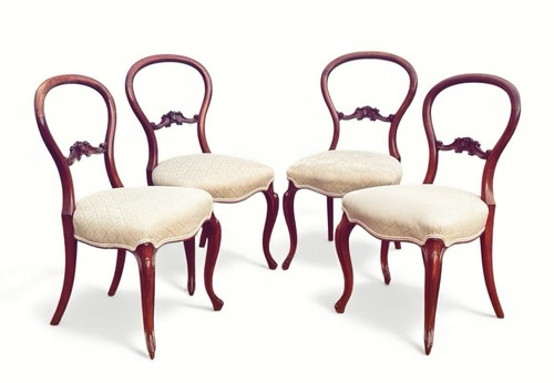 Victorian walnut set 4 - walnut,