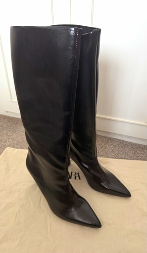 Zara womens black knee high - zara,