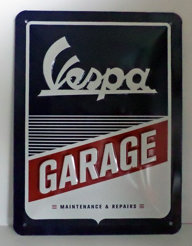 Vespa scooter metal sign - scooter,