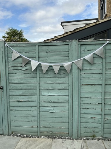 Bunting silver embossed pvc - ,