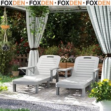 Set of 2 Resin Reclining Sun