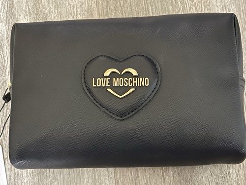 Moschino black clutch - moschino, clutch/