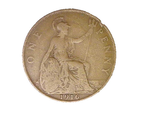 1916 great britain - penny, km#