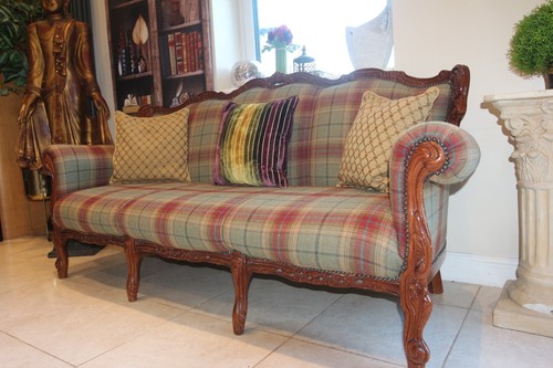 French wooden carved - sofa, in