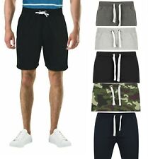 Mens Stretch Fleece Shorts Jersey Plain Elasticated Gym Sweat Jogger Jogging