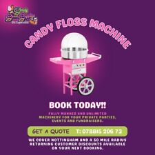  Fun Food machinery HIRE Candy Floss, Slush, Hot Dogs, Waffle, Popcorn & Sweets