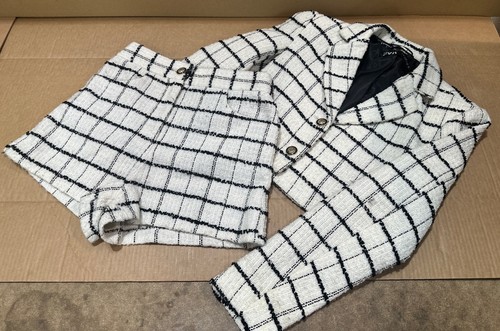 Zara tweed black white - zara,